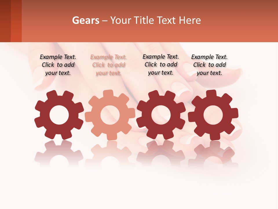 A Woman's Hands With French Manies On Them PowerPoint Template