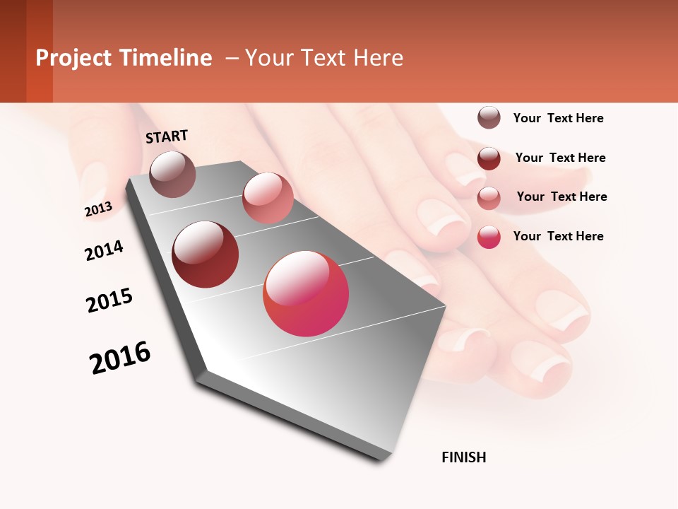 A Woman's Hands With French Manies On Them PowerPoint Template