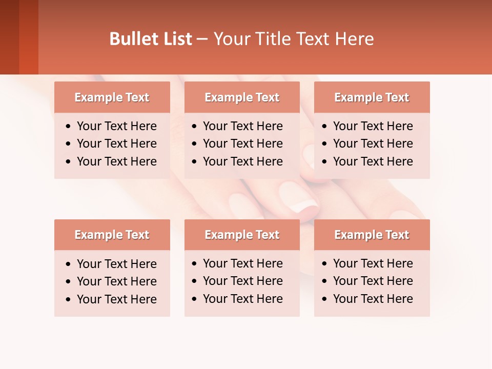 A Woman's Hands With French Manies On Them PowerPoint Template