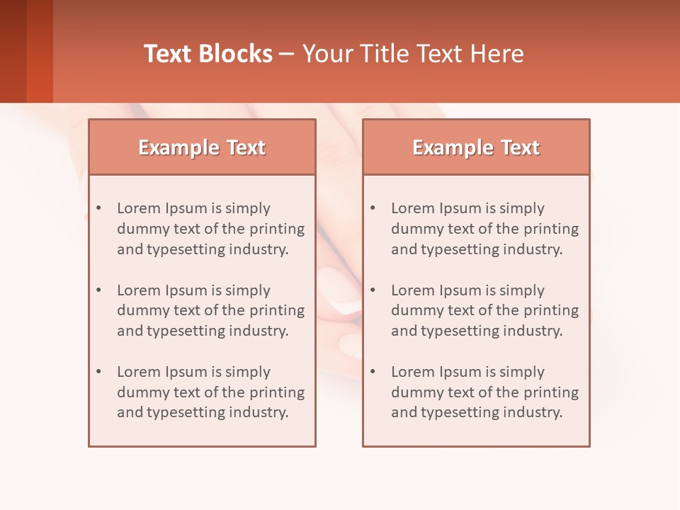 A Woman's Hands With French Manies On Them PowerPoint Template