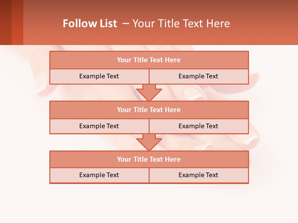 A Woman's Hands With French Manies On Them PowerPoint Template