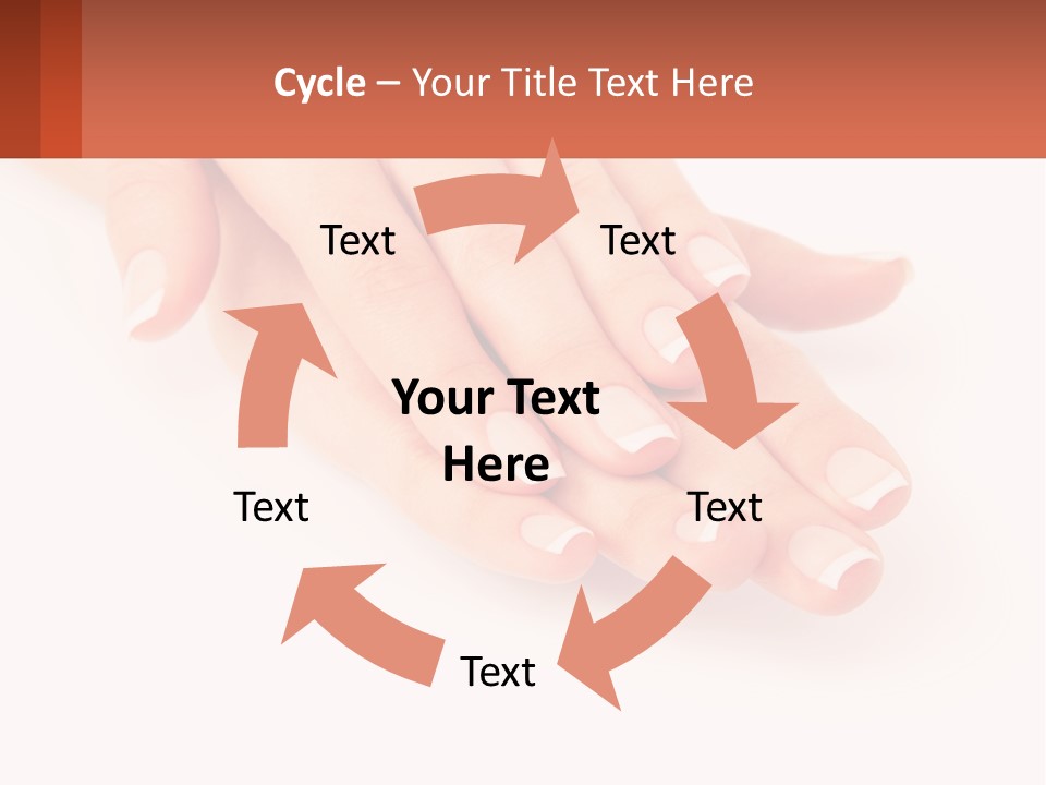 A Woman's Hands With French Manies On Them PowerPoint Template