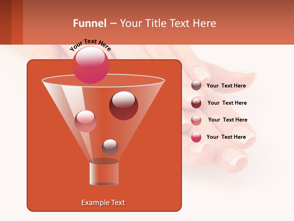 A Woman's Hands With French Manies On Them PowerPoint Template