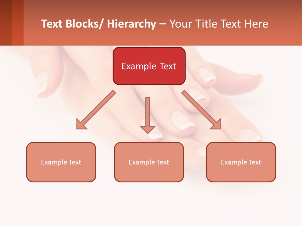 A Woman's Hands With French Manies On Them PowerPoint Template