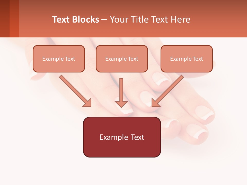 A Woman's Hands With French Manies On Them PowerPoint Template