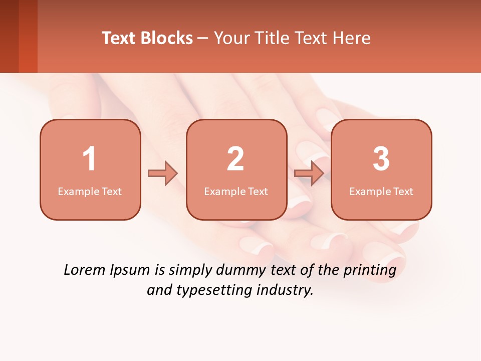 A Woman's Hands With French Manies On Them PowerPoint Template