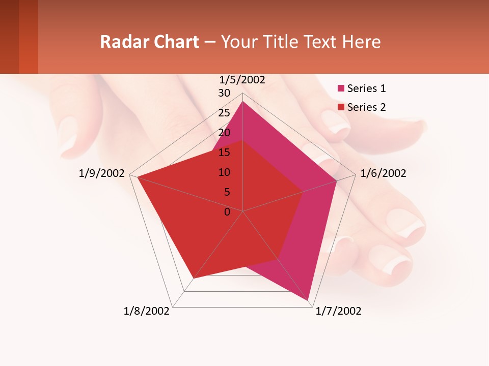 A Woman's Hands With French Manies On Them PowerPoint Template