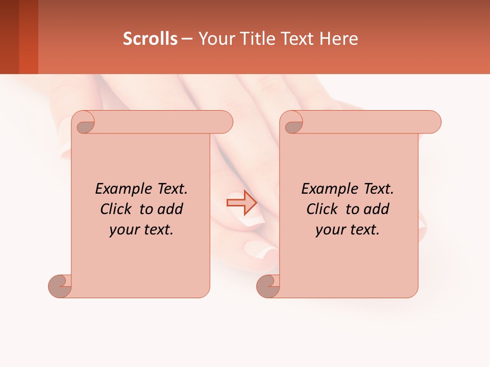 A Woman's Hands With French Manies On Them PowerPoint Template