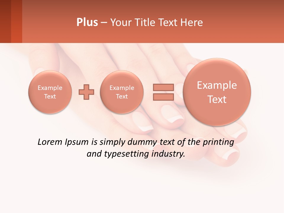 A Woman's Hands With French Manies On Them PowerPoint Template