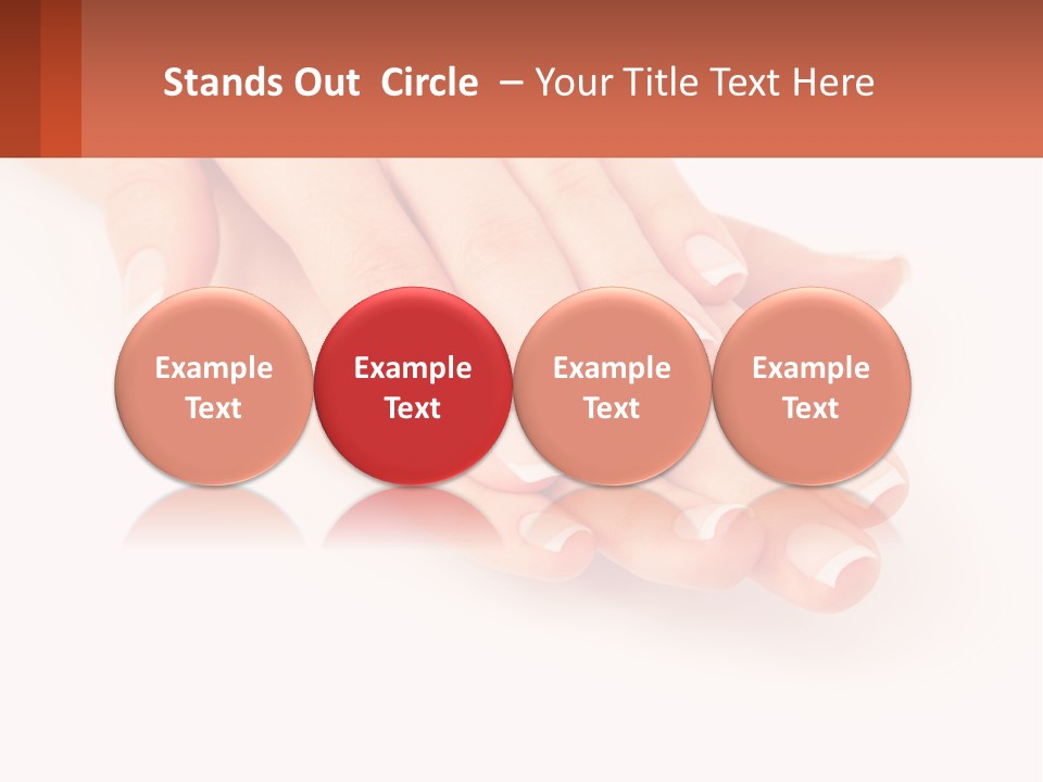 A Woman's Hands With French Manies On Them PowerPoint Template