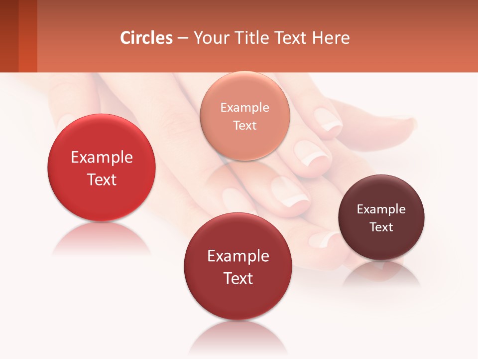 A Woman's Hands With French Manies On Them PowerPoint Template