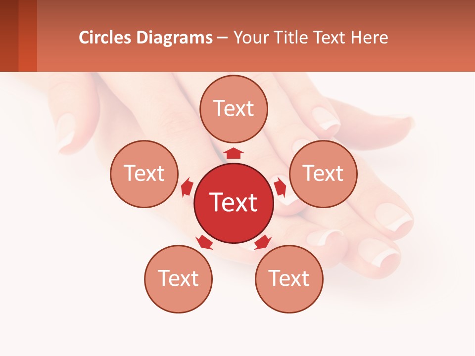 A Woman's Hands With French Manies On Them PowerPoint Template