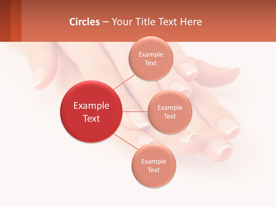 A Woman's Hands With French Manies On Them PowerPoint Template