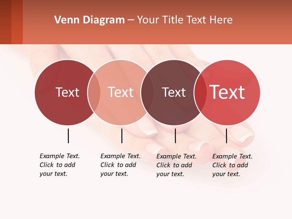 A Woman's Hands With French Manies On Them PowerPoint Template