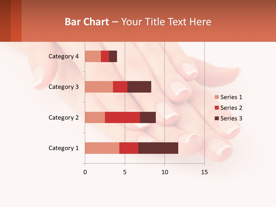 A Woman's Hands With French Manies On Them PowerPoint Template