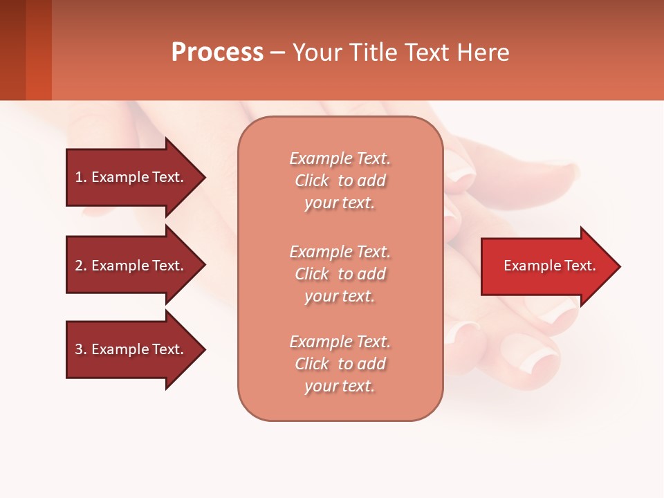 A Woman's Hands With French Manies On Them PowerPoint Template