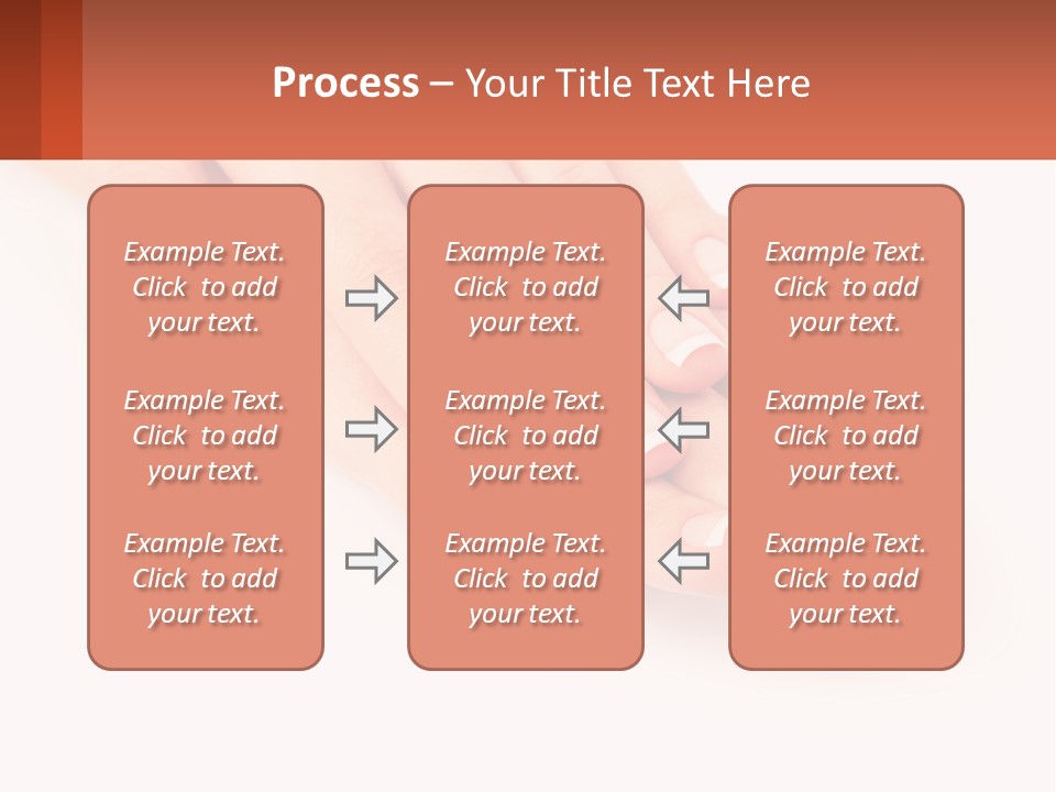A Woman's Hands With French Manies On Them PowerPoint Template