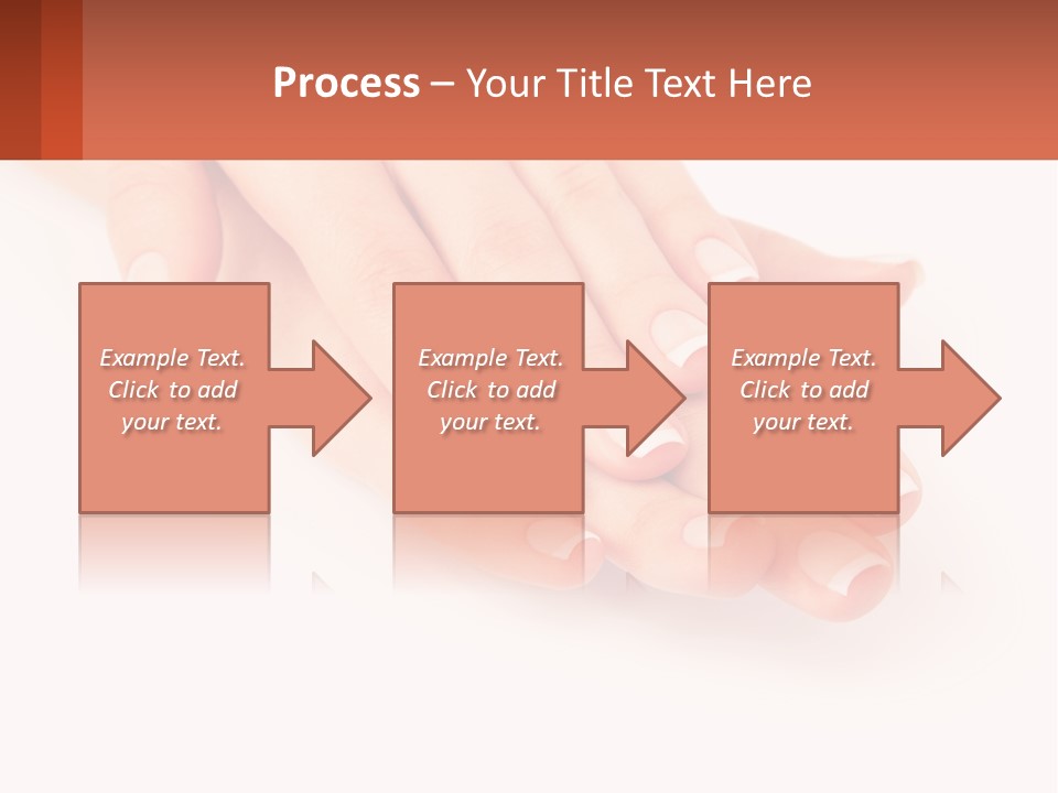 A Woman's Hands With French Manies On Them PowerPoint Template