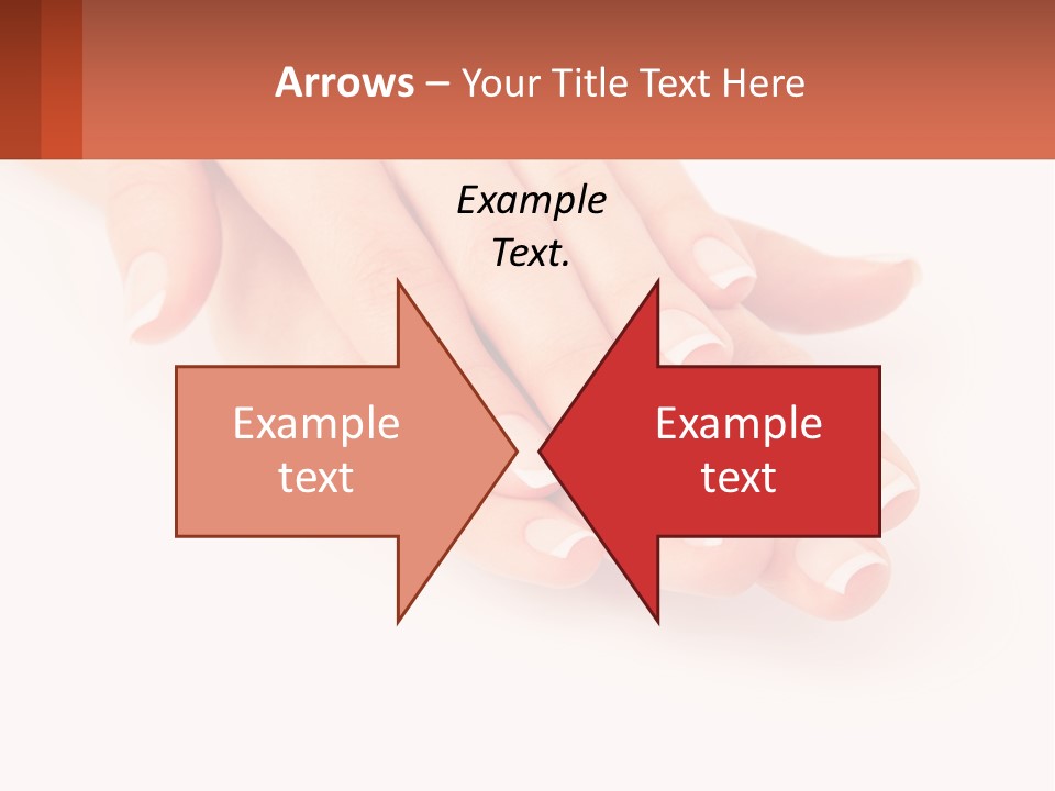 A Woman's Hands With French Manies On Them PowerPoint Template