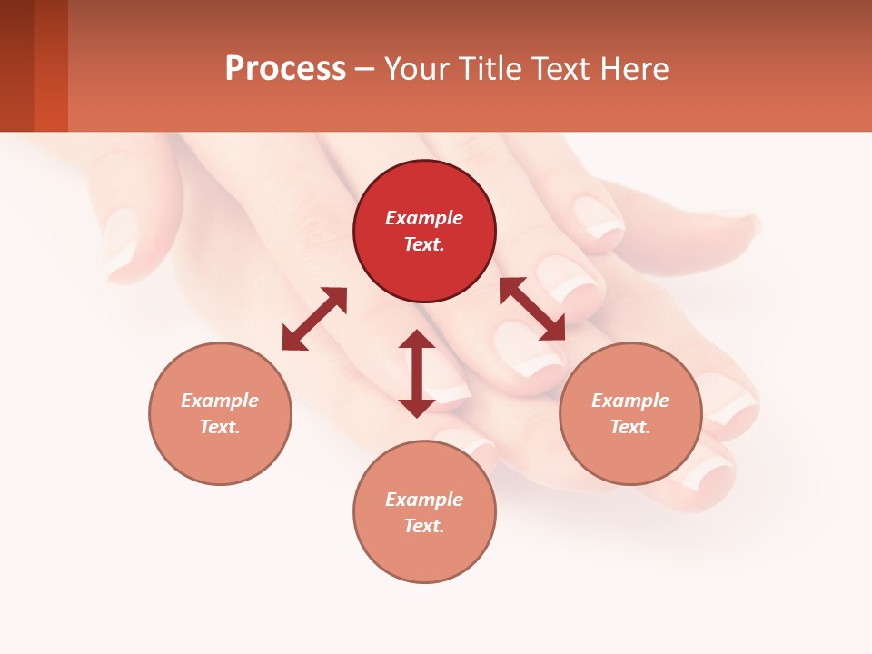 A Woman's Hands With French Manies On Them PowerPoint Template