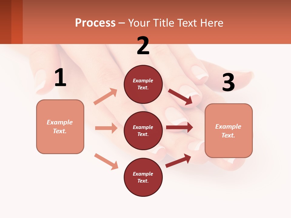 A Woman's Hands With French Manies On Them PowerPoint Template