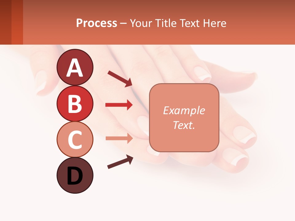 A Woman's Hands With French Manies On Them PowerPoint Template