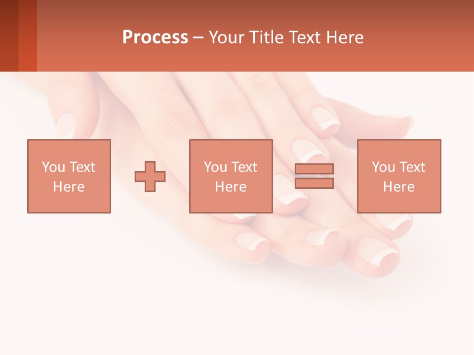 A Woman's Hands With French Manies On Them PowerPoint Template