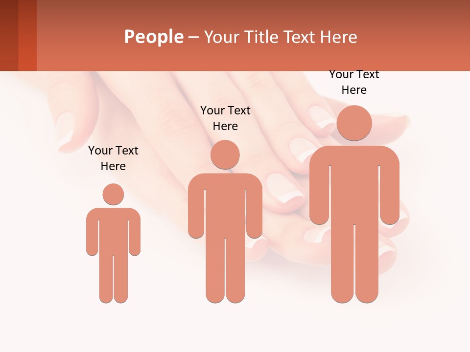 A Woman's Hands With French Manies On Them PowerPoint Template