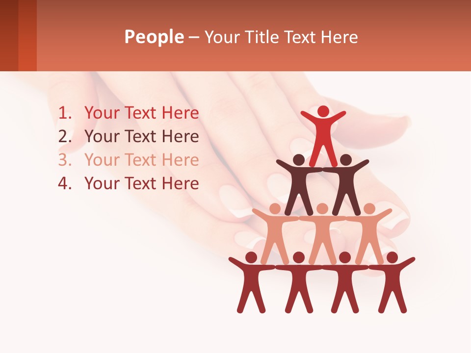 A Woman's Hands With French Manies On Them PowerPoint Template