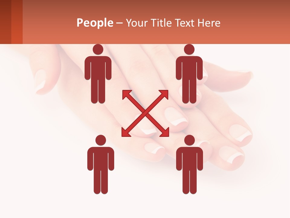 A Woman's Hands With French Manies On Them PowerPoint Template