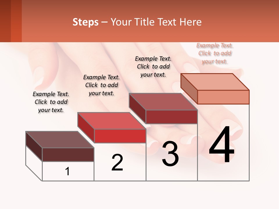 A Woman's Hands With French Manies On Them PowerPoint Template
