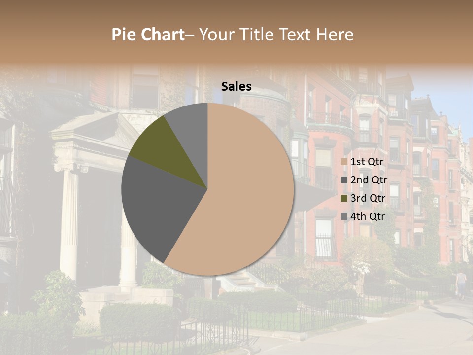 A Row Of Houses With A Fence In Front Of Them PowerPoint Template
