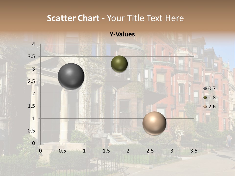 A Row Of Houses With A Fence In Front Of Them PowerPoint Template
