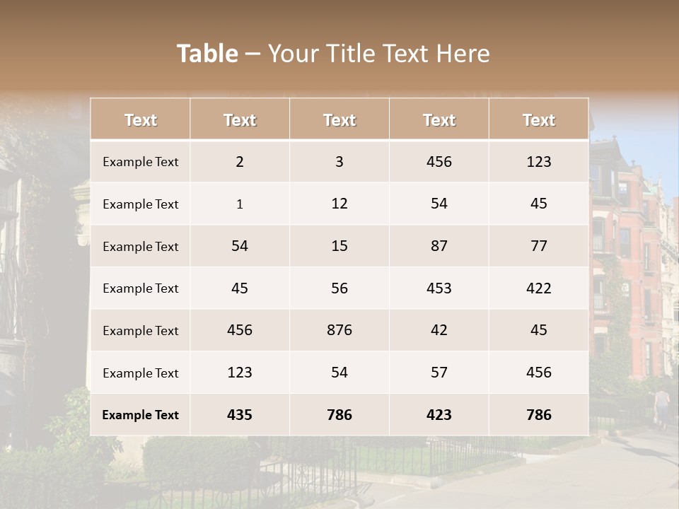 A Row Of Houses With A Fence In Front Of Them PowerPoint Template