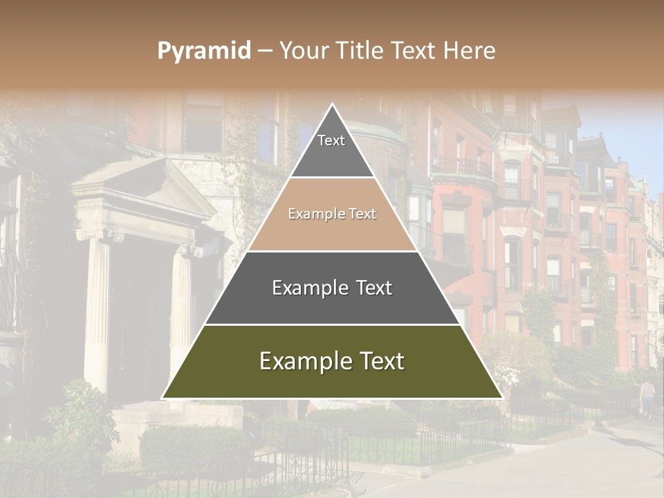 A Row Of Houses With A Fence In Front Of Them PowerPoint Template
