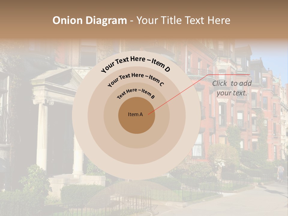 A Row Of Houses With A Fence In Front Of Them PowerPoint Template