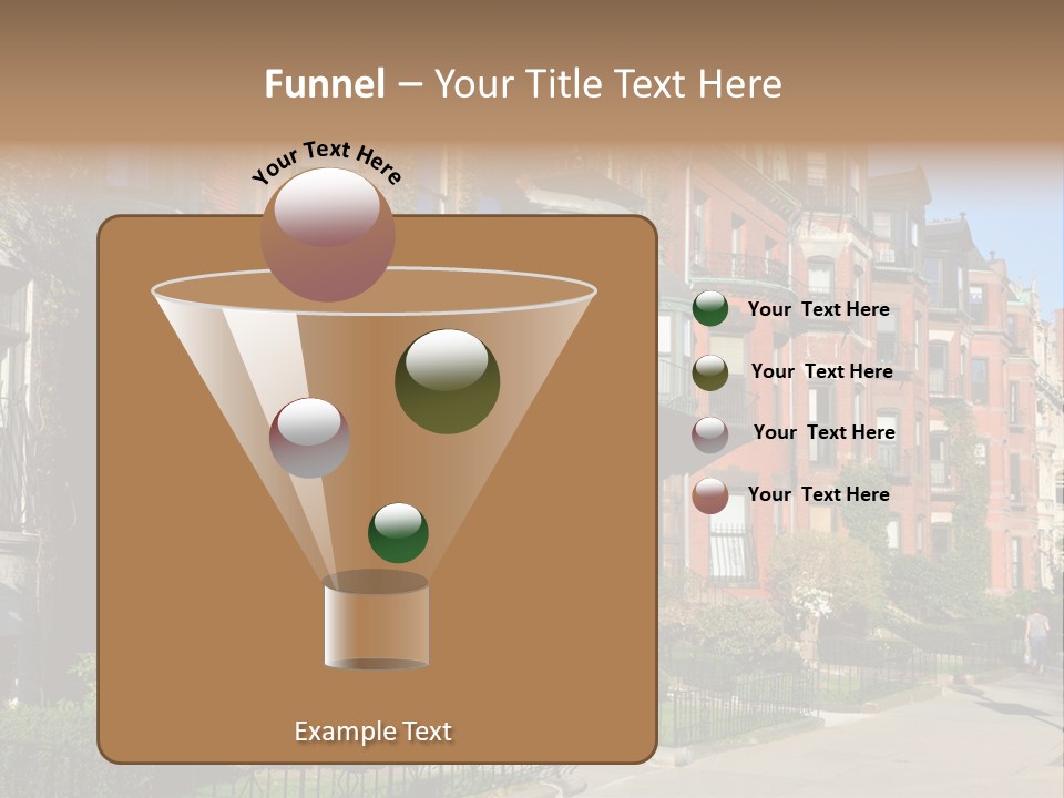 A Row Of Houses With A Fence In Front Of Them PowerPoint Template