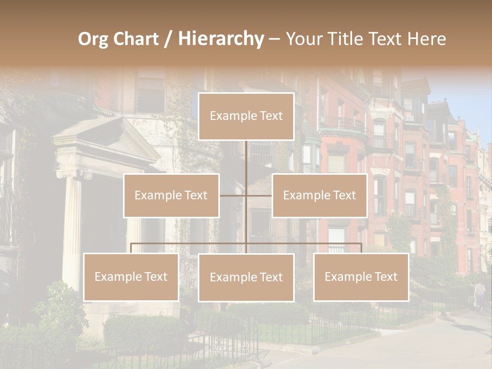 A Row Of Houses With A Fence In Front Of Them PowerPoint Template