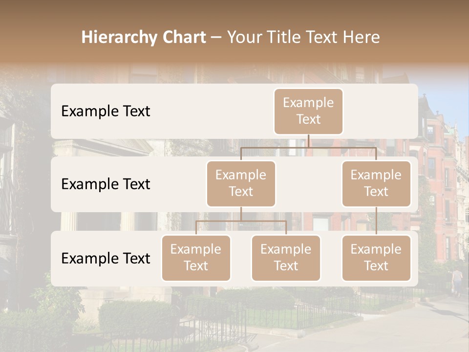 A Row Of Houses With A Fence In Front Of Them PowerPoint Template