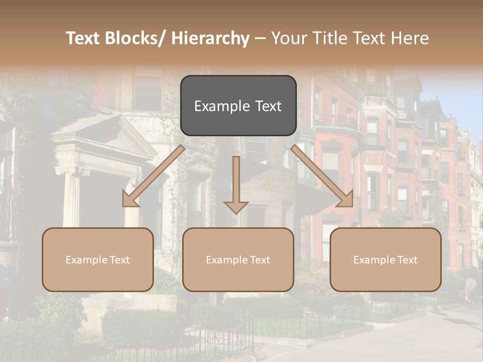 A Row Of Houses With A Fence In Front Of Them PowerPoint Template