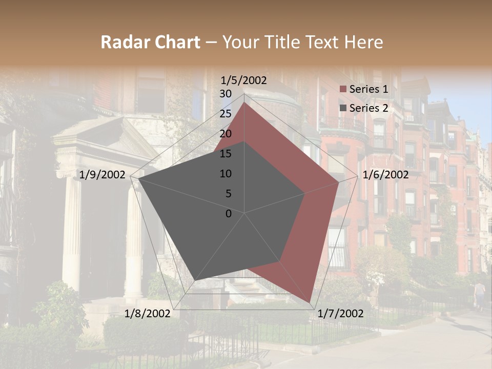 A Row Of Houses With A Fence In Front Of Them PowerPoint Template