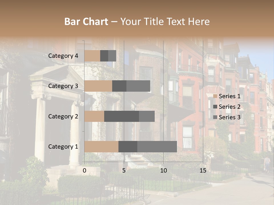 A Row Of Houses With A Fence In Front Of Them PowerPoint Template