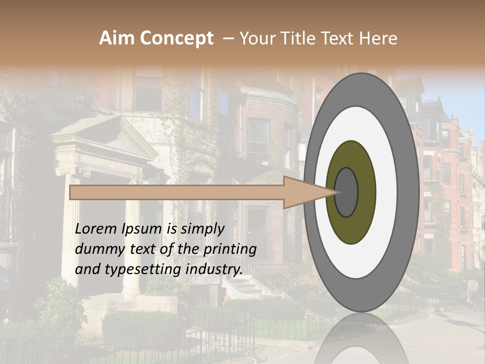 A Row Of Houses With A Fence In Front Of Them PowerPoint Template