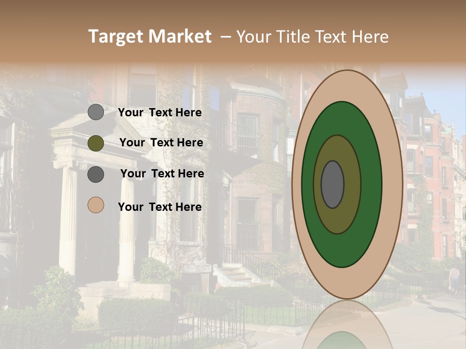 A Row Of Houses With A Fence In Front Of Them PowerPoint Template