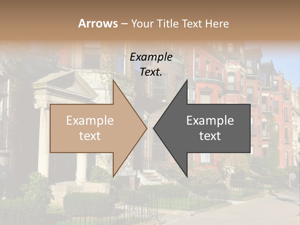A Row Of Houses With A Fence In Front Of Them PowerPoint Template