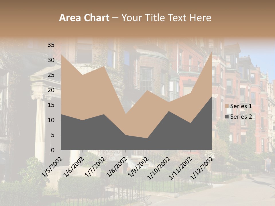 A Row Of Houses With A Fence In Front Of Them PowerPoint Template