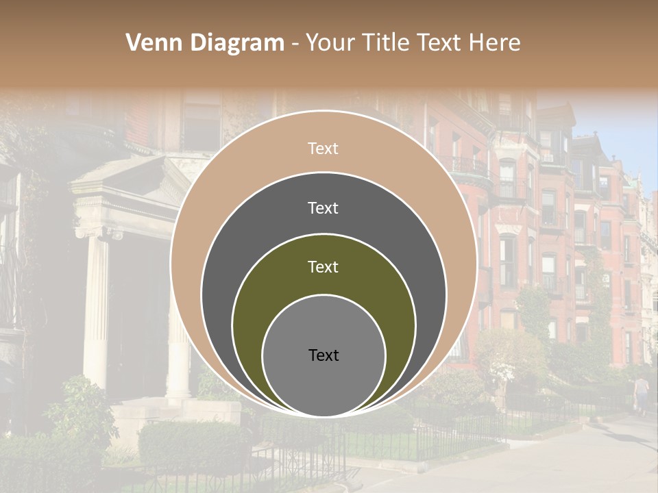 A Row Of Houses With A Fence In Front Of Them PowerPoint Template