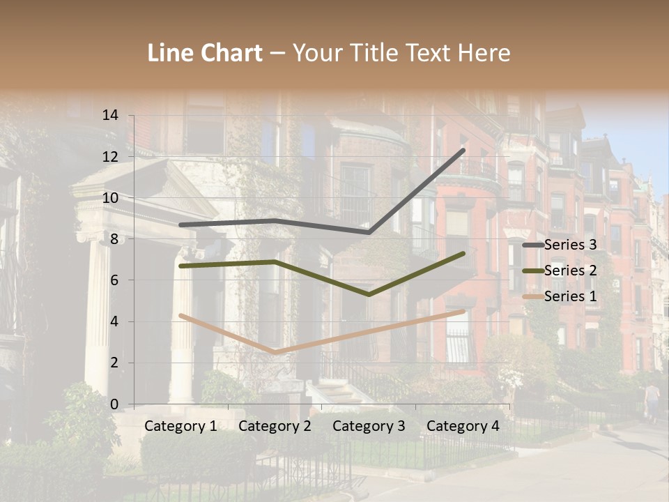 A Row Of Houses With A Fence In Front Of Them PowerPoint Template