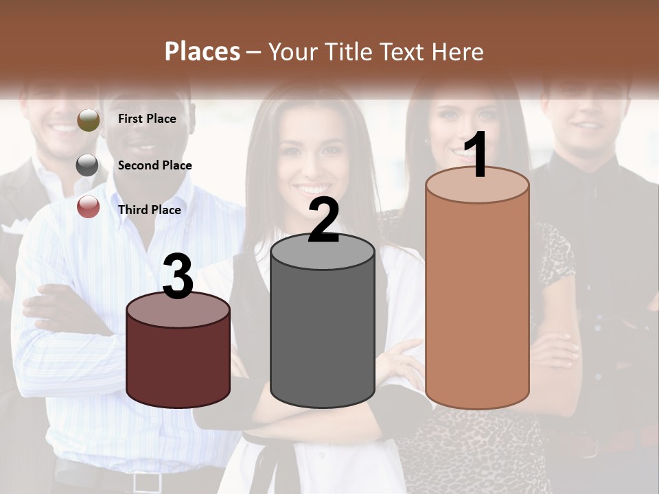 A Group Of People Standing Together With Their Arms Crossed PowerPoint Template