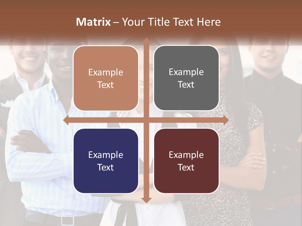 A Group Of People Standing Together With Their Arms Crossed PowerPoint Template